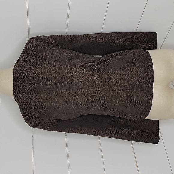 DANA BUCHMAN medium(?) Faux snake skin patterned zippered jacket - Picture 3 of 5